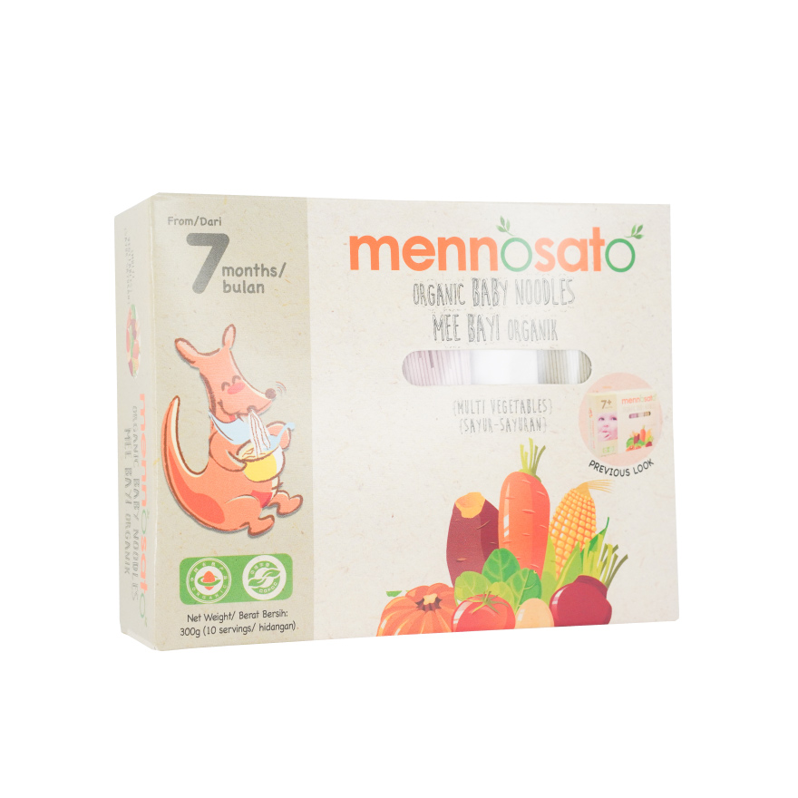 Mennosato Organic Multi-Vege Baby Noodle (300g)