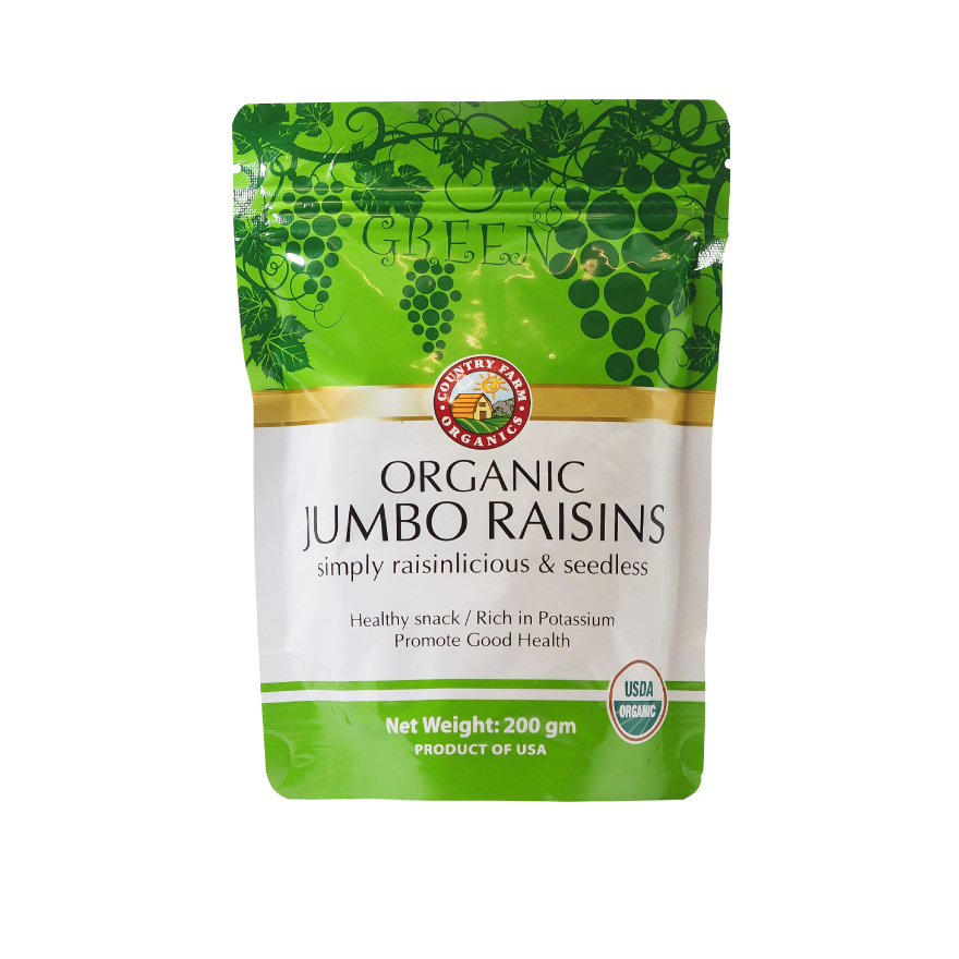 Certified Organic Dried Green Raisins (200g)