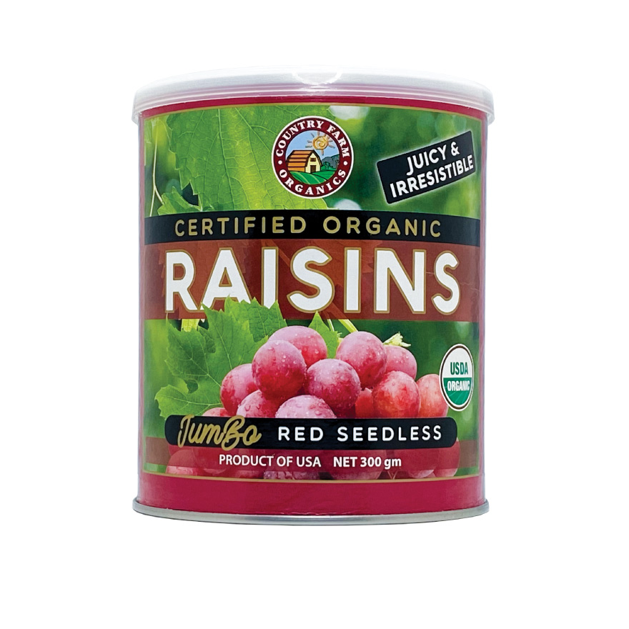 Certified Organic Dried Red Raisins (300g)