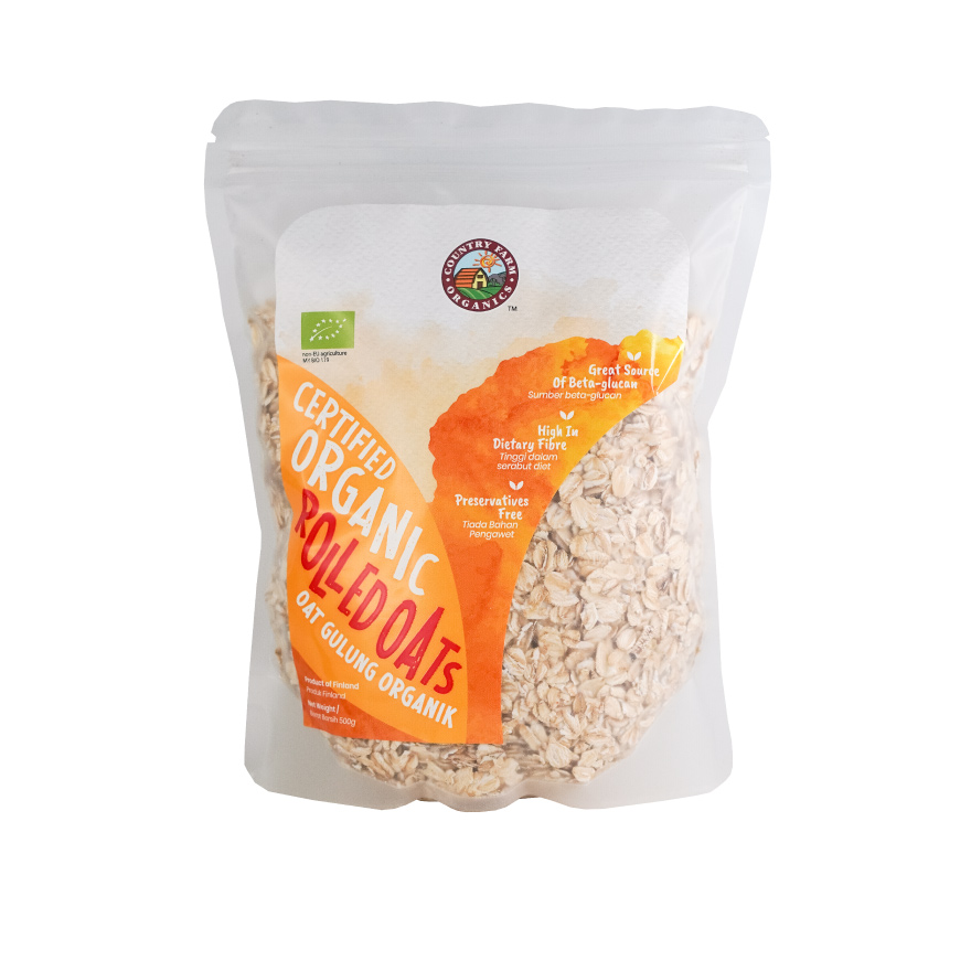 Certified Organic Oats (Rolled) Finland 500g