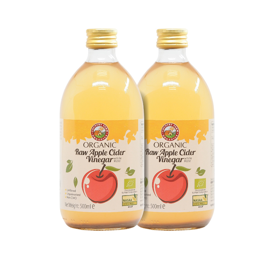 [TEMP OOS]] Twinpack Organic Apple Cider Vinegar (500mlx2)**